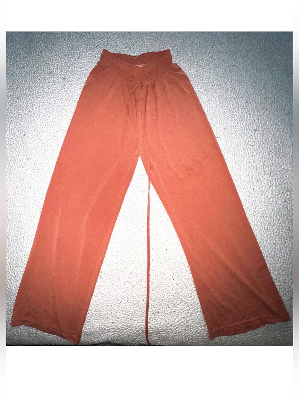 Orange wide leg beach pants